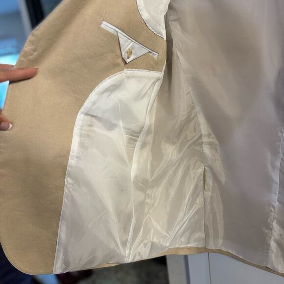 NWT TailorByrd Collection Men’s Linen-Blend Sport Coat Blazer Beige  Size 40R - Picture 11 of 12